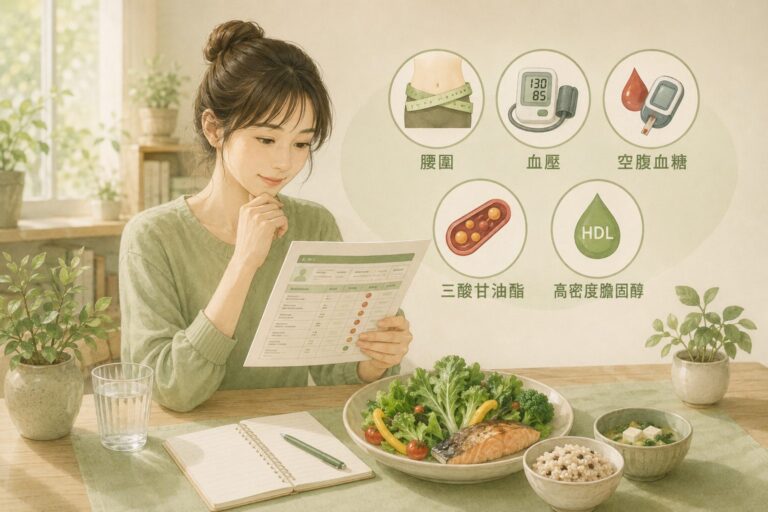 健檢報告紅字怎麼看：營養師解讀健檢數值的插畫